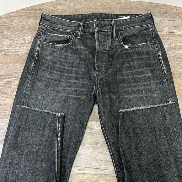 Vince Women’s Black Distressed Relaxed Fit Jeans Size 26 - Picture 2 of 14